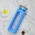 650ml Classic Glass Water Bottle Colorful with Silicone Sleeve